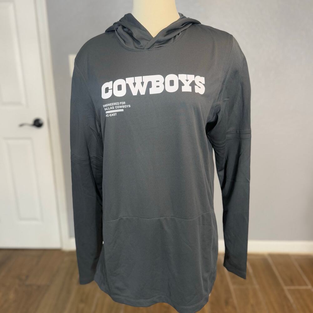 Dallas Cowboys Nike Sideline Pure Fury Performance Long Sleeve Hoodie T-Shirt